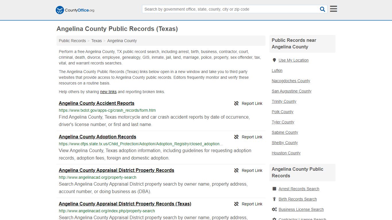 Public Records - Angelina County, TX (Business, Criminal ...